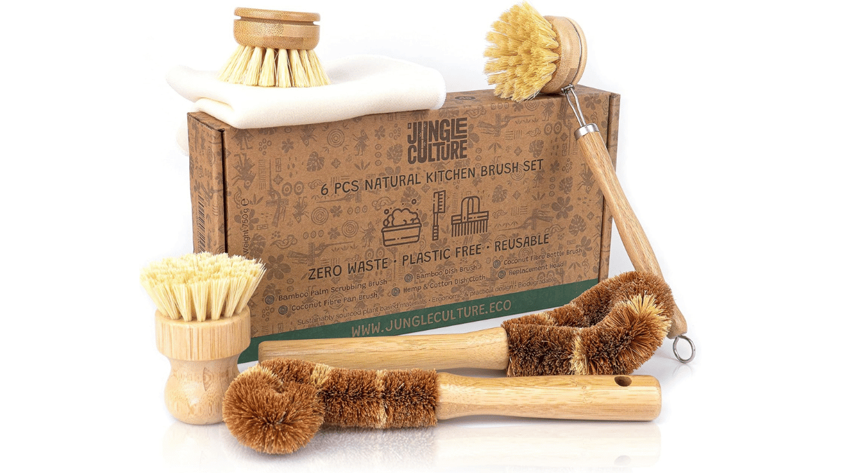 6 Must-Have Green Kitchenware Items For Eco-Friendly Cooking 23 Eco-friendly Green Kitchenware Brushes